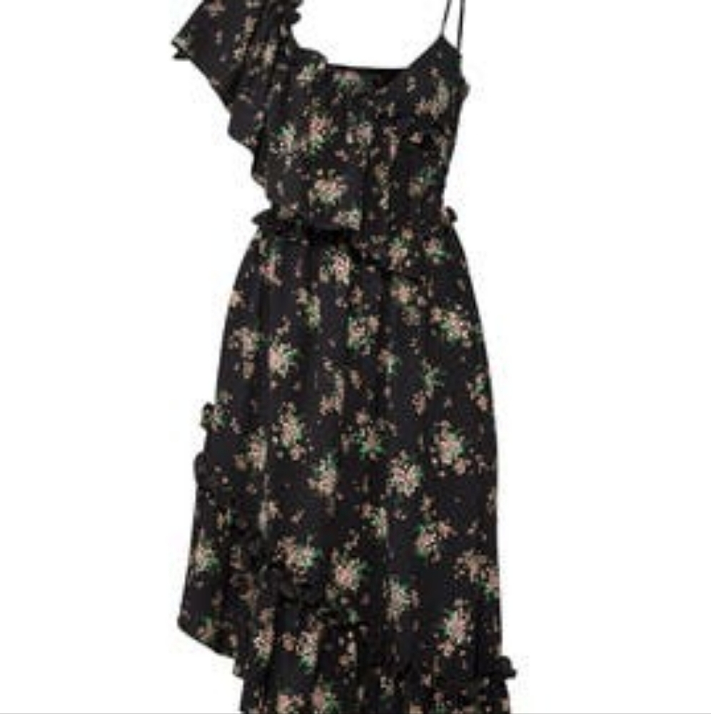 MSGM Dark Floral Midi Dress Size 44R